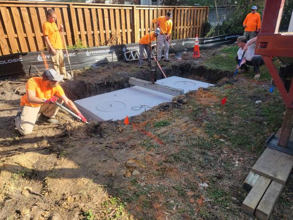 grease trap in ground